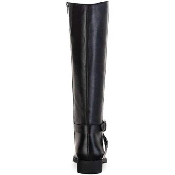 Style & Co. Womens Marliee Wide Calf Faux Leather Motorcycle Boots Black Size 6M - Picture 3 of 4